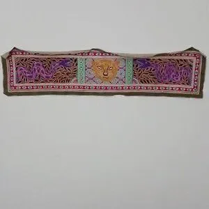 Wall Decor | Peruvian Hand Embroidered Rug Snake And Puma Amazon Jungle ...